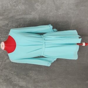 A. BYER light-blue polyester dress size M